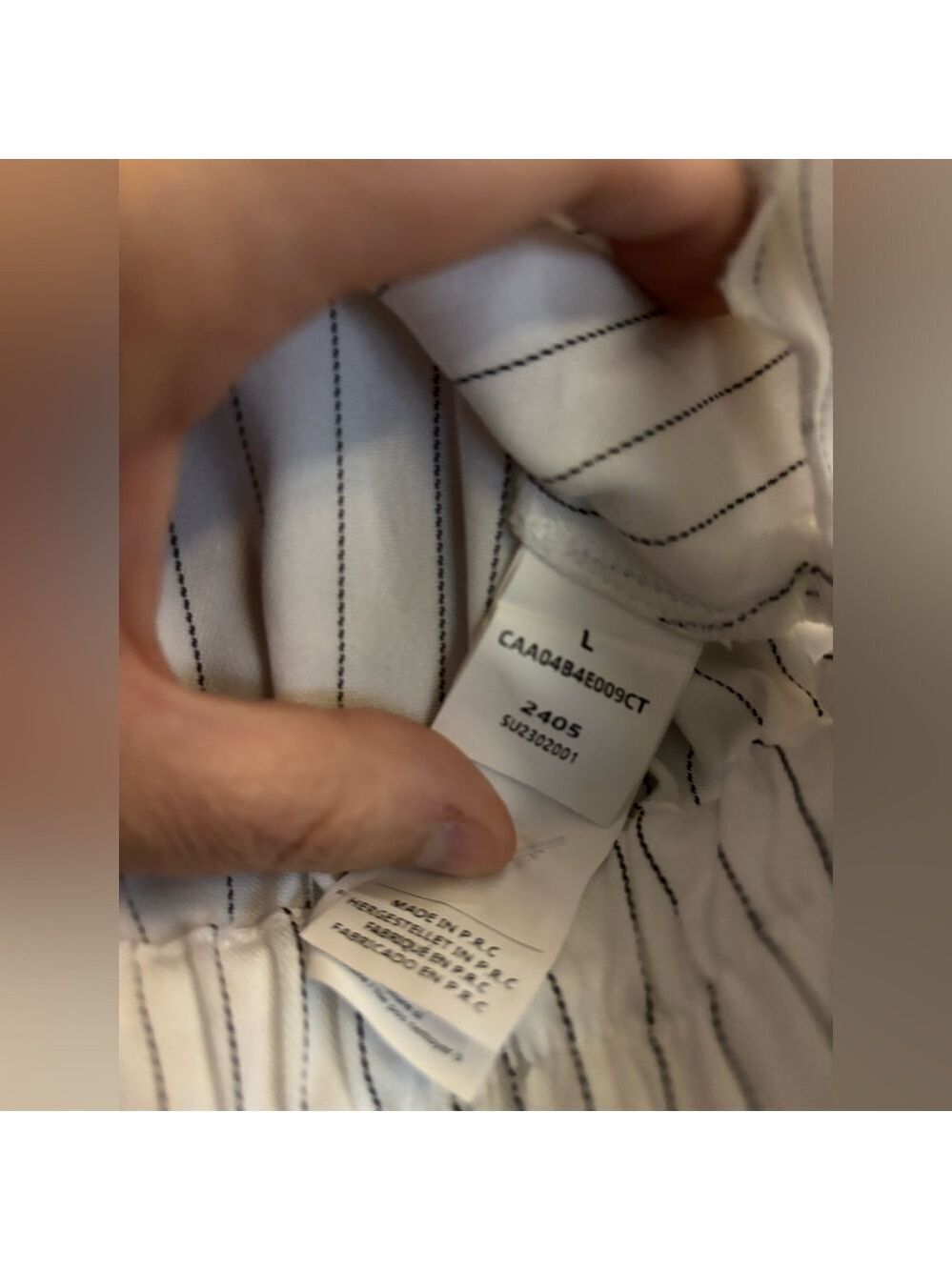 Cupshe White Pinstripe Short-Sleeve Twist-Front Shirt - Picture 8 of 8